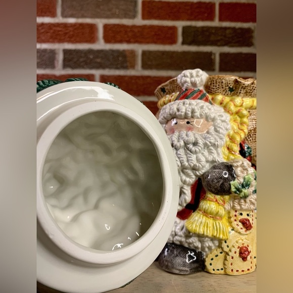 Fitz & Floyd‎ Essentials Santa Claus Christmas Tree Toy Sack Cookie Jar - Picture 8 of 10